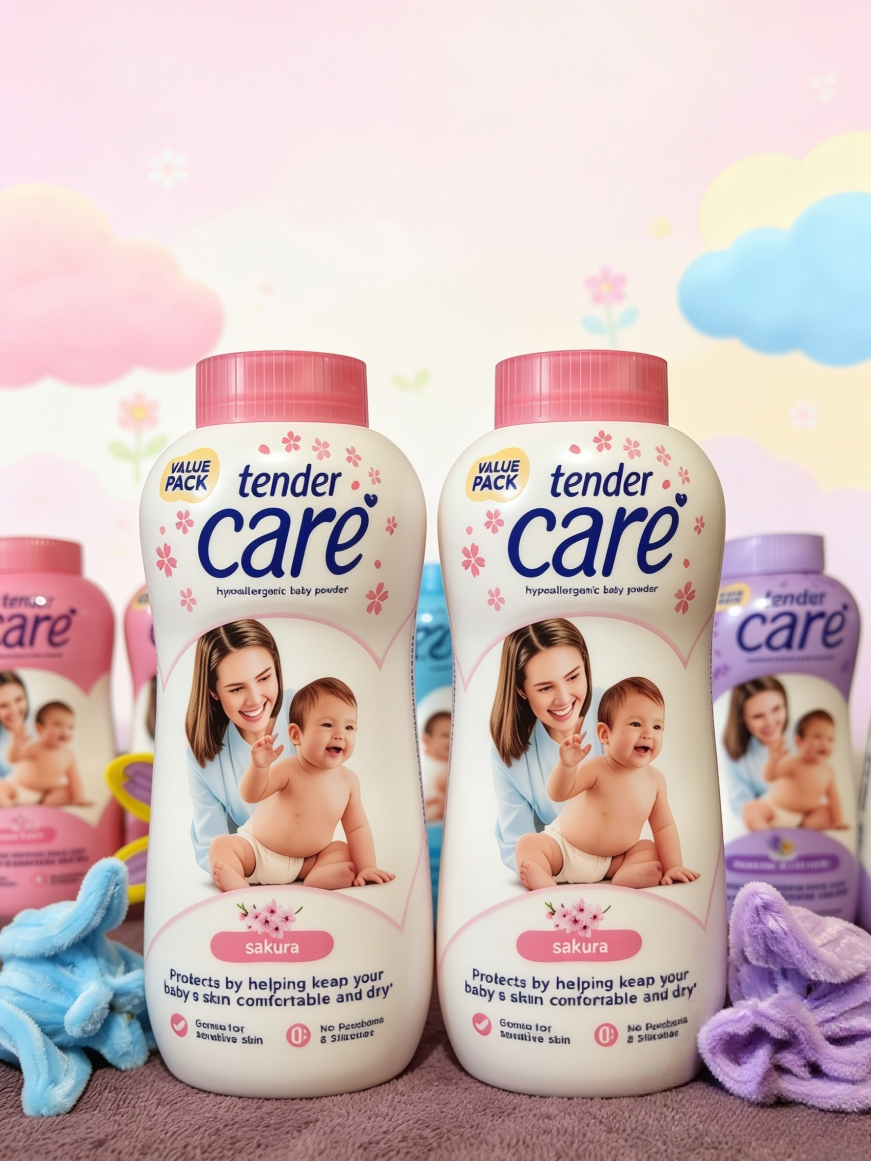 Bundle Promotion Get 2 Sakura Scent Baby Powder.