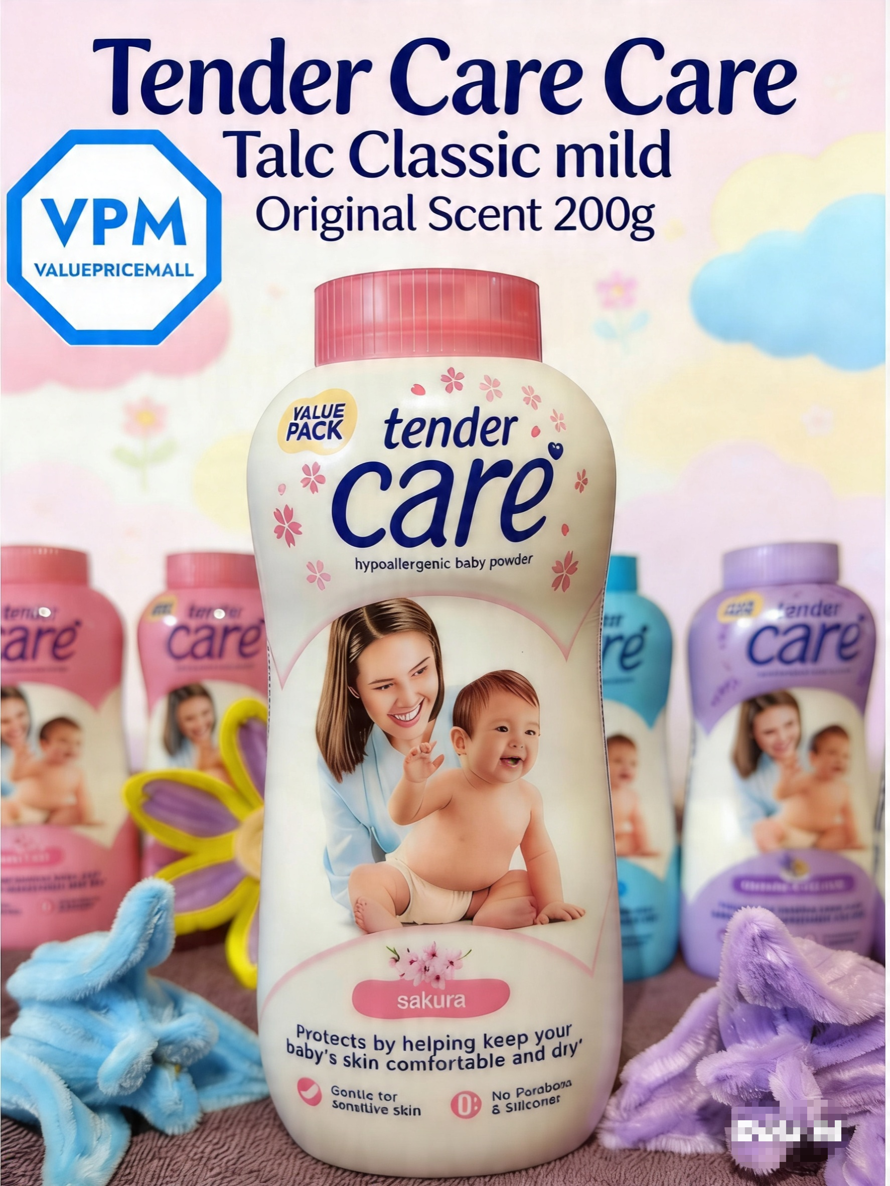 TENDER  CARE BABY POWDER Sakura Scent