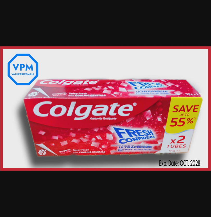 Colgate Fresh Confidence 120g Spicy Fresh Red Twin Pack | Fresh Breath