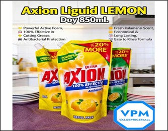 Axion Liquid Dishwashing Doy 850ml (LEMON & KALAMANSI)